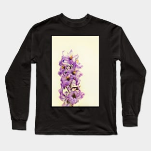 Purple Larkspur Delphinium Long Sleeve T-Shirt